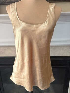 Satin Touch Tank/Camisole Yellow/Gold Ladies Medium Secret Treasures Brand